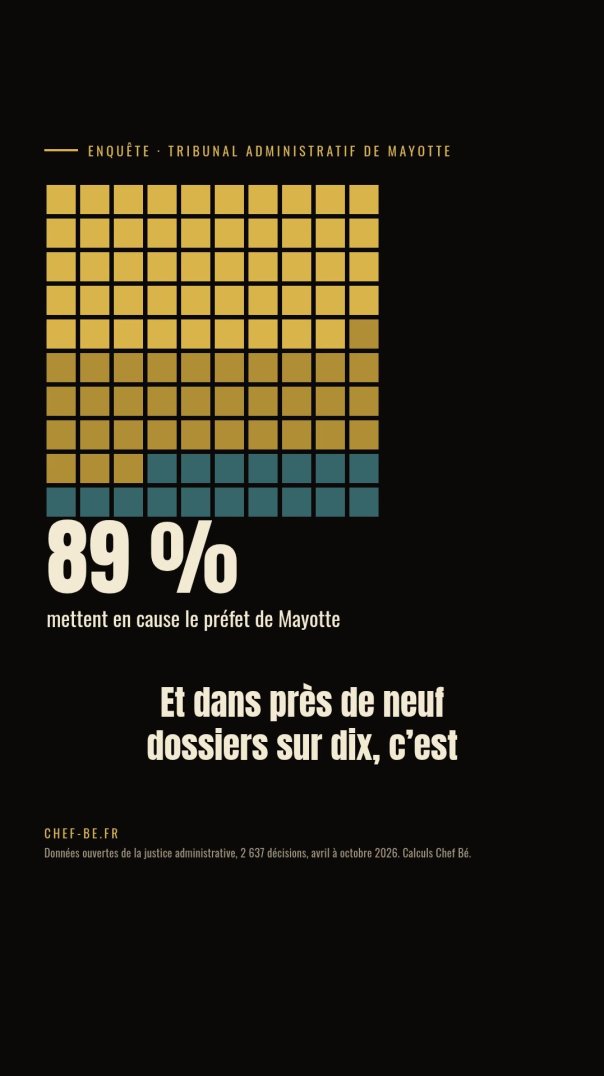 ⁣2 637 décisions du tribunal administratif de Mayotte passées au crible